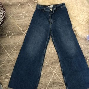 Zara marine straight wide leg Jean